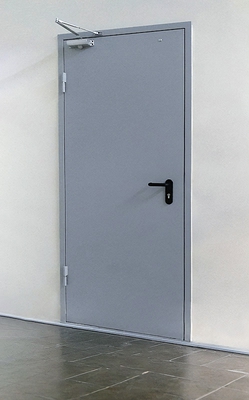 Дверь с покраской в серый цвет