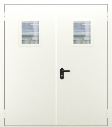 Двупольная противопожарная дверь со стеклом ДПМО 02/60 (EI 60) — №08 (NEW)
