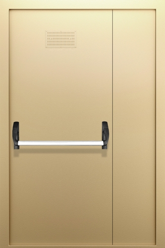 Полуторопольная глухая противопожарная дверь с вентиляцией и системой Антипаника ДПМ 02/60 (EI 60) — №04 (NEW)