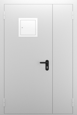 Полуторопольная глухая противопожарная дверь со стыковочным узлом ДПМ 02/60 (EI 60) — №02 (NEW)