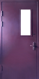 Однопольная дверь со стеклом 3 петли — 004