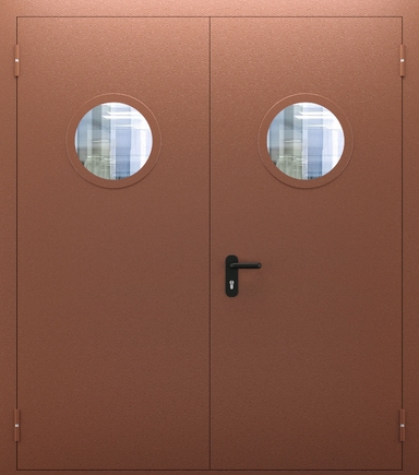 Двупольная дверь со стеклом ДПМО 02/60 (EI 60) — №06 (NEW)