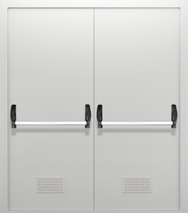 Двупольная глухая дверь с МДФ, вентиляцией и системой Антипаника ДПМ 02/60 (EI 60) — №05 (NEW)