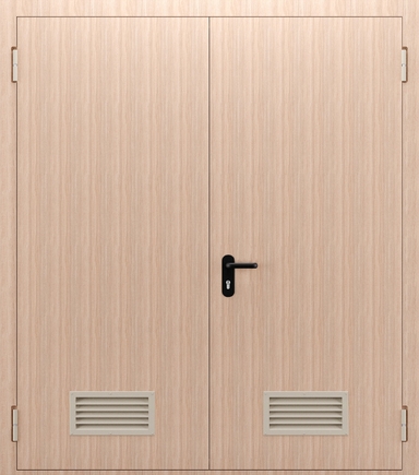 Двупольная глухая дверь с МДФ и вентиляцией ДПМ 02/60 (EI 60) — №01 (NEW)