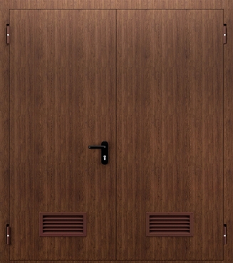 Двупольная глухая противопожарная дверь с МДФ и вентиляцией ДПМ 02/60 (EI 60) — №03 (NEW)