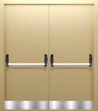 Двупольная глухая дверь с отбойником и системой Антипаника ДПМ 02/60 (EI 60) — №01 (NEW)