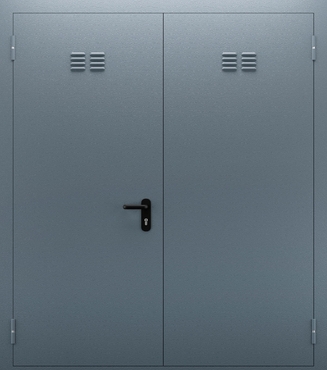 Двупольная глухая дверь с вентиляцией ДПМ 02/60 (EI 60) — №07 (NEW)