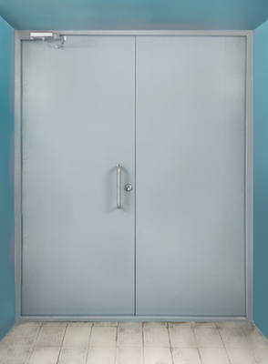 Двупольная техническая дверь, фото изнутри