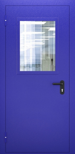 Однопольная дверь со стеклом ДПМО 01/60 (EI 60) — №03 (NEW)