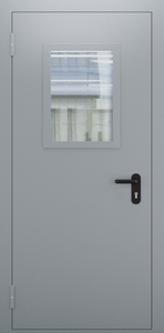 Однопольная дверь со стеклом ДПМО 01/60 (EI 60) — №04 (NEW)