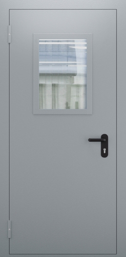 Однопольная противопожарная дверь со стеклом ДПМО 01/60 (EI 60) — №04 (NEW)