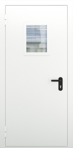 Однопольная дверь со стеклом ДПМО 01/60 (EI 60) — №09 (NEW)