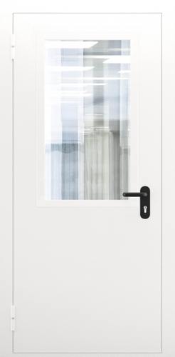 Однопольная противопожарная дверь со стеклом ДПМО 01/60 (EIW 60) — №08 (NEW)
