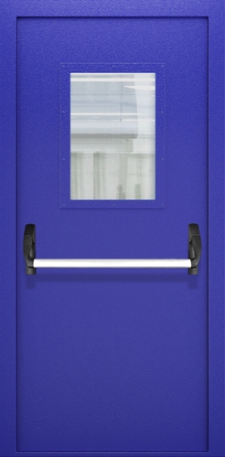 Однопольная дверь со стеклом и системой Антипаника ДПМО 01/60 (EI 60) — №01 (NEW)