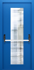 Однопольная дверь со стеклом и системой Антипаника ДПМО 01/60 (EIW 60) — №03 (NEW)