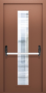 Однопольная дверь со стеклом и системой Антипаника ДПМО 01/60 (EIW 60) — №06 (NEW)