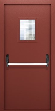 Однопольная дверь со стеклом и системой Антипаника ДПМО 01/60 (EI 60) — №06 (NEW)