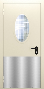 Однопольная дверь со стеклом и отбойником ДПМО 01/60 (EI 60) — №01 (NEW)