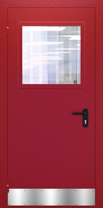 Однопольная дверь со стеклом и отбойником ДПМО 01/60 (EI 60) — №02 (NEW)
