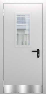 Однопольная противопожарная дверь со стеклом и отбойником ДПМО 01/60 (EI 60) — №03 (NEW)