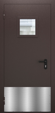 Однопольная дверь со стеклом и отбойником ДПМО 01/60 (EI 60) — №04 (NEW)