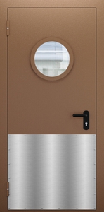 Однопольная дверь со стеклом и отбойником ДПМО 01/60 (EI 60) — №05 (NEW)