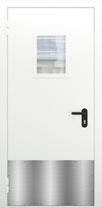 Однопольная дверь со стеклом и отбойником ДПМО 01/60 (EI 60) — №06 (NEW)