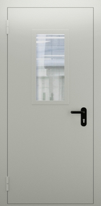 Однопольная дымогазонепроницаемая дверь со стеклом ДПМО 01/60 (EIS 60) — №05 (NEW)
