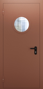 Однопольная дымогазонепроницаемая дверь со стеклом ДПМО 01/60 (EIS 60) — №06 (NEW)