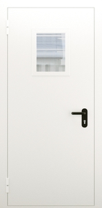 Однопольная дымогазонепроницаемая дверь со стеклом ДПМО 01/60 (EIS 60) — №08 (NEW)