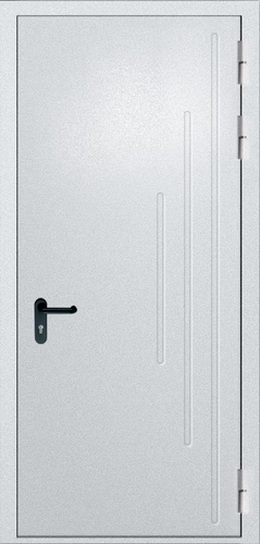 Однопольная глухая противопожарная дверь с выдавленным рисунком ДПМ 01/60 (EI 60) — 048