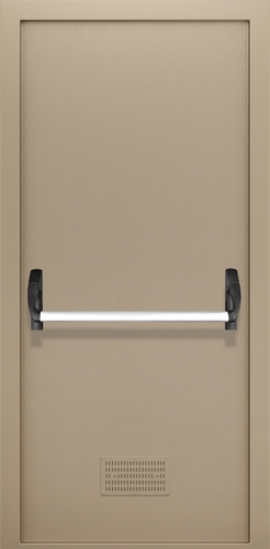 Однопольная глухая противопожарная дверь с МДФ, вентиляцией и системой Антипаника ДПМ 01/60 (EI 60) — №05 (NEW)