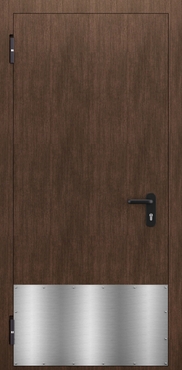 Однопольная глухая противопожарная дверь с МДФ и отбойником ДПМ 01/60 (EI 60) — №02 (NEW)