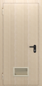 Однопольная глухая дверь с МДФ и вентиляцией ДПМ 01/60 (EI 60) — №03 (NEW)
