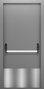 Однопольная глухая дверь с отбойником и системой Антипаника ДПМ 01/60 (EI 60) — №02 (NEW)