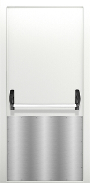 Однопольная глухая дверь с отбойником и системой Антипаника ДПМ 01/60 (EI 60) — №04 (NEW)