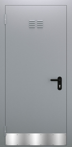 Однопольная глухая дверь с отбойником и вентиляцией ДПМ 01/60 (EI 60) — №01 (NEW)