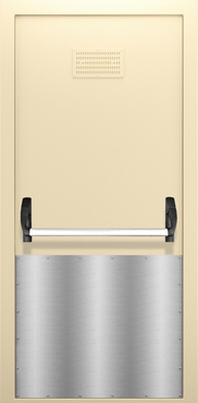 Однопольная глухая противопожарная дверь с отбойником, вентиляцией и системой Антипаника ДПМ 01/60 (EI 60) — №02 (NEW)