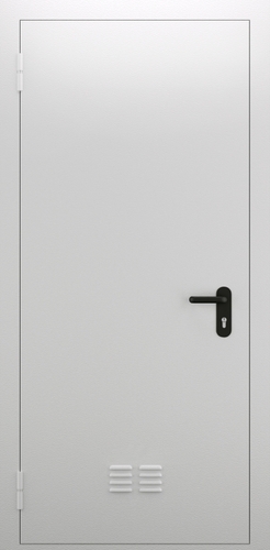 Однопольная глухая противопожарная дверь с вентиляцией ДПМ 01/60 (EI 60) — №02 (NEW)