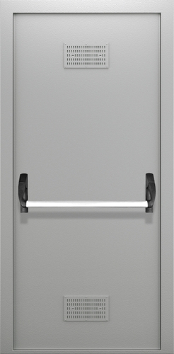 Однопольная глухая дверь с вентиляцией и системой Антипаника ДПМ 01/60 (EI 60) — №06 (NEW)