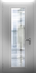 Однопольная нержавеющая дверь со стеклом ДПМО 01/60 (EIW 60) — №10 (NEW)