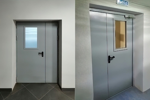 Остекленная дверь, фото обеих сторон (технопарк «ЭЛМА», г. Зеленоград)