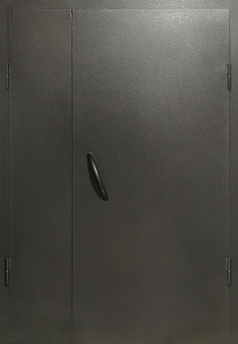 Полуторная техническая дверь со сварной ручкой-скобой — 009