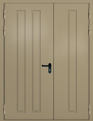 Полуторная глухая противопожарная дверь с выдавленным рисунком ДПМ 02/60 (EI 60) — 010