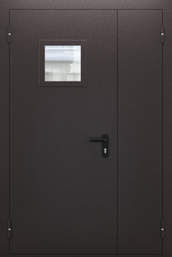 Полуторопольная противопожарная дымогазонепроницаемая дверь со стеклом ДПМО 02/60 (EIS 60) — №06 (NEW)