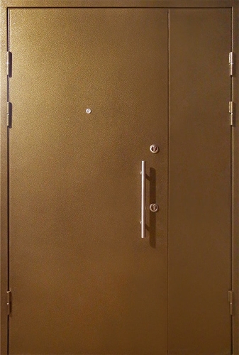 Полуторапольная техническая дверь с ручкой-скобой и двумя замками — 008