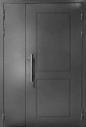 Полуторная техническая дверь с выдавленным рисунком — 010