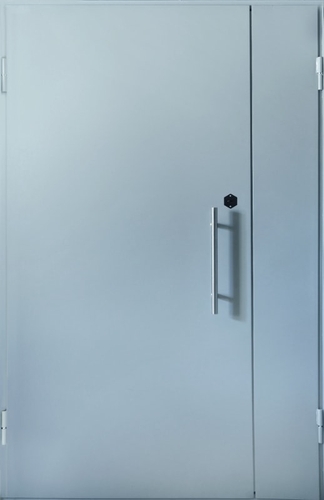 Полуторная техническая дверь с ручкой-скобой — 004