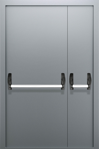 Полуторопольная глухая противопожарная дверь с системой Антипаника ДПМ 02/60 (EI 60) — №04 (NEW)