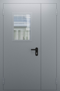 Полуторопольная дверь со стеклом ДПМО 02/60 (EI 60) — №06 (NEW)